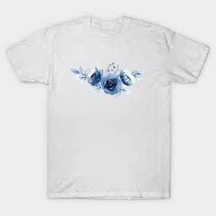 Blue Watercolor Wild Flower T-Shirt